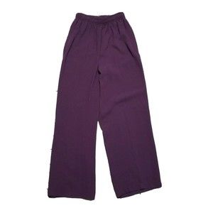 Anna Pull On Vintage Dress Cropped Pants ~ Sz SP ~ Purple ~ Elastic Waist